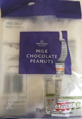 Milk chocolate peanuts front packaging