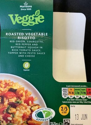 Roasted Vegetable Risotto front packaging