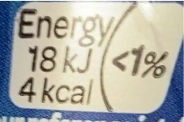 Lemonade nutrition facts table