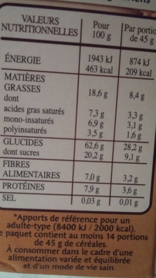 Country Crisp - Céréales complètes & chocolat noir front packaging