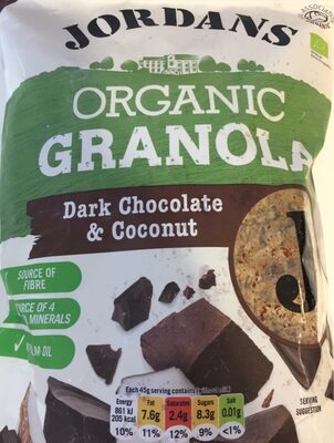 Organic granola dark chocolat & coconut