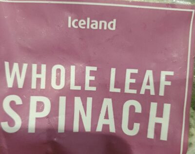 Whole leaf spinach