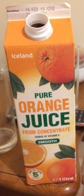 Pure Orange Juice front packaging