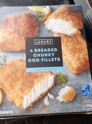 4 breaded chunky cod fillets