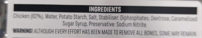 Wafer thin Roast chicken ingredients label