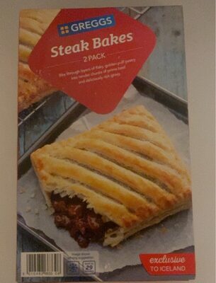 Greggs Steak Bake 2pk