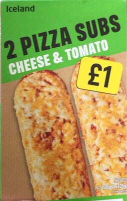Iceland Cheese Subs 2pk front packaging