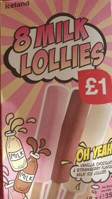 Milk lollies front packaging