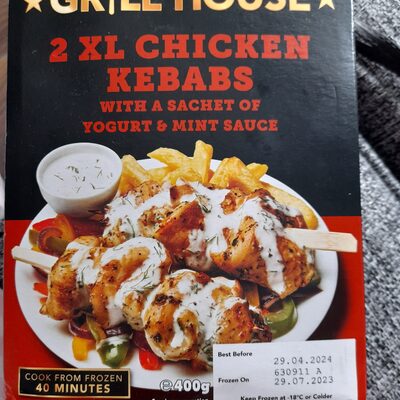 Iceland 2xl chicken kebabs