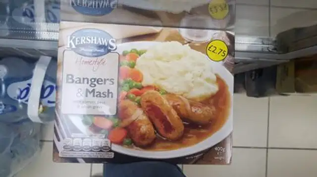 Bangers and mash front packaging