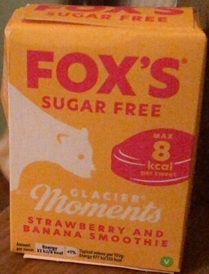 Fox's Sugar Free Glacier Moments Strawberry and banana smoothie