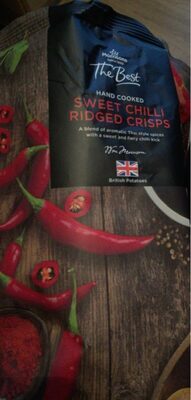 Sweet chilli ridged crisps