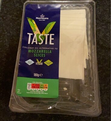 Coconu oil alternative to Mozzarella Slices front packaging