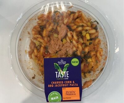 CHARRED CORN & BBQ JACKFRUIT PASTA front packaging