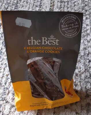 Belgian chocolate and orange cookies