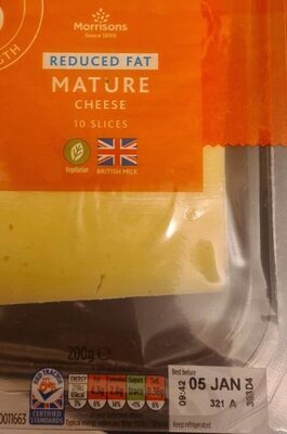 Low fat cheese slice