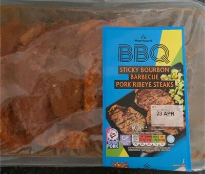 Barbecue, sticky, pork ribeye, steaks