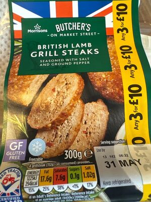 British Lamb Grill Steaks