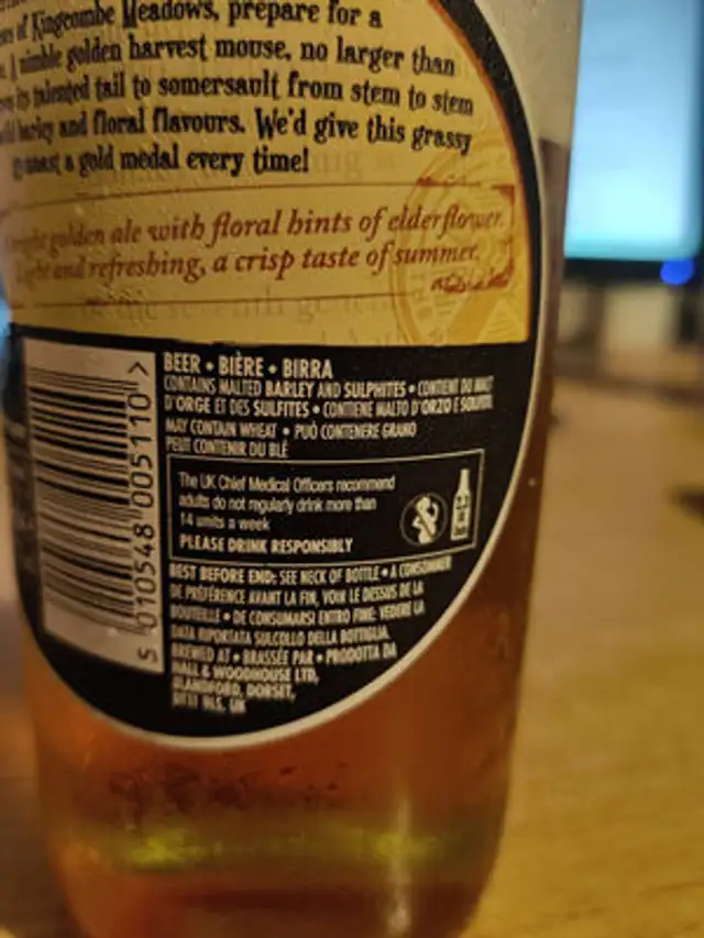 GOLDEN CHAMPION ingredients label