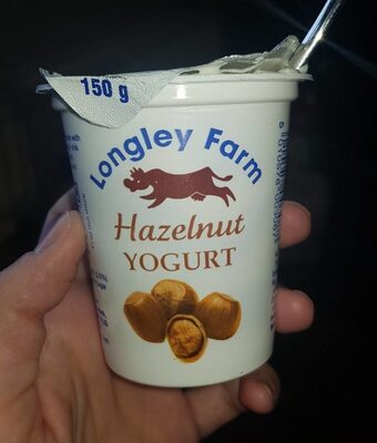 Hazelnut yoghurt front packaging