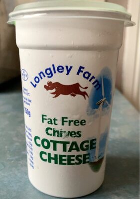 Fat free chives cottage cheese front packaging