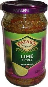 Lime Pickle Mild Limetten Pickle Mild Patak´s 283G front packaging