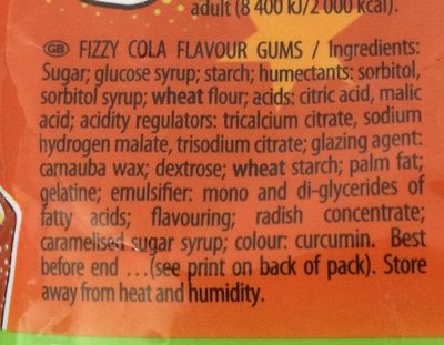 Balla stixx ingredients label
