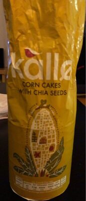 Corn cake with chia seeds front packaging
