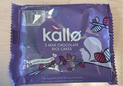 Kallo milk chocolate rice cakes