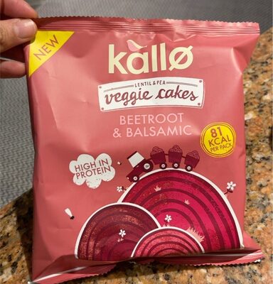 Beetroot veggie cakes front packaging