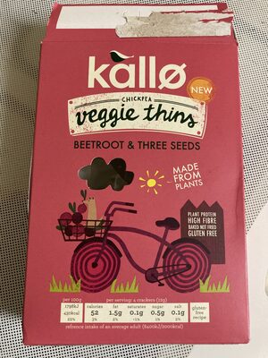 chickpea veggie thins beetroot & three seeds