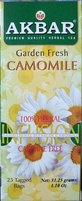 Camomille infusion front packaging