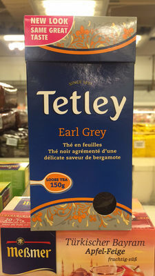 Black tea with bergamot flavour front packaging