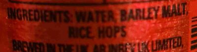 Budweiser ingredients label
