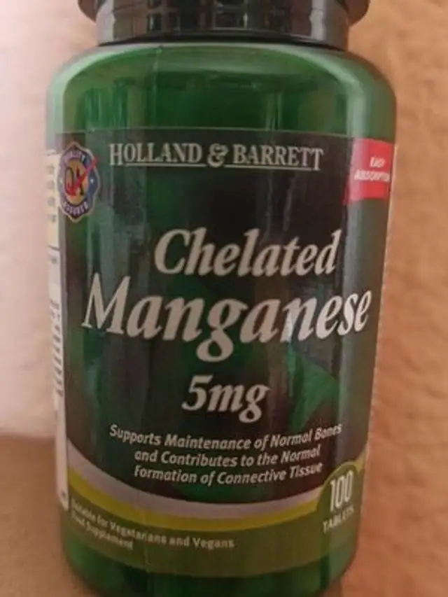 Chelated manganeso 5mg front packaging