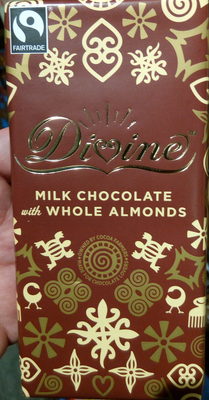 Milk chocolate with whole almonds