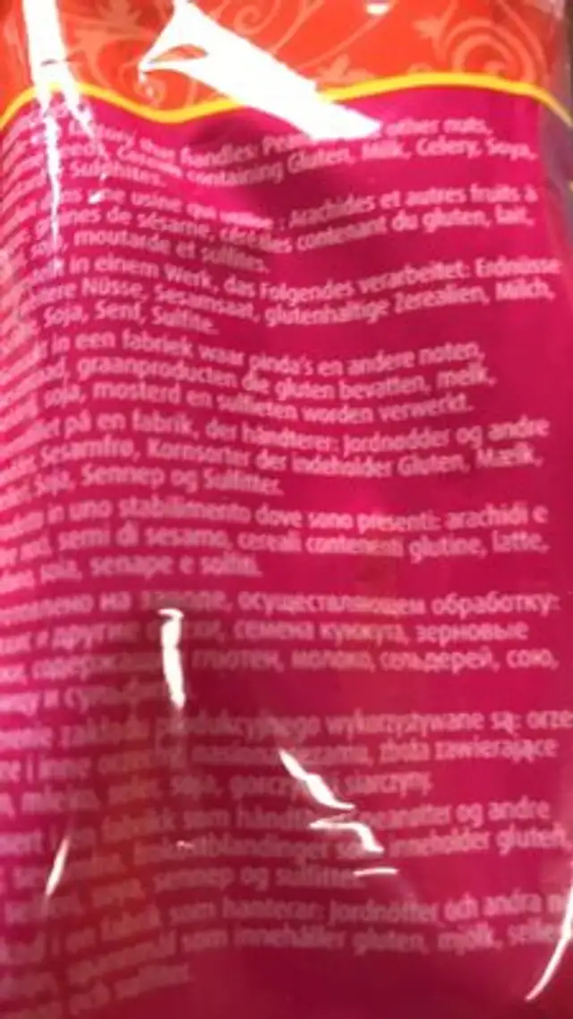 'S FINEST FOODS 215 MOLINA FINE • GRIESMEEL FIJN S ingredients label