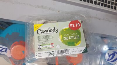 Dry salted cod cutlets