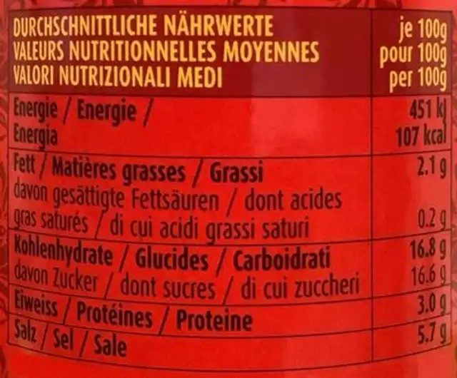 Hot Red Curry Paste - Kreung Kang Phet nutrition facts table