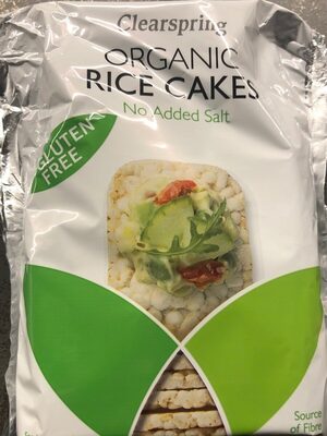 Organic rice cakes front packaging