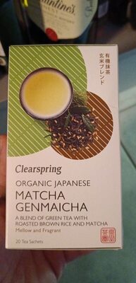 Thé vert japonais biologique avec du riz et matcha