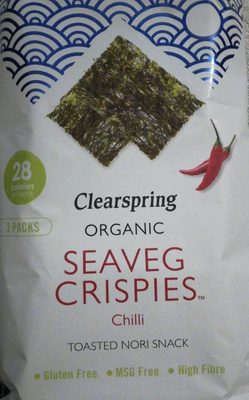 Seaveg crispies chilli toasted nori snack