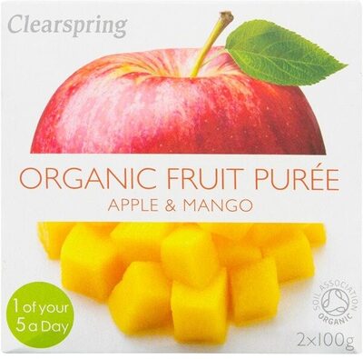 Puré de manzana y mango ecológico