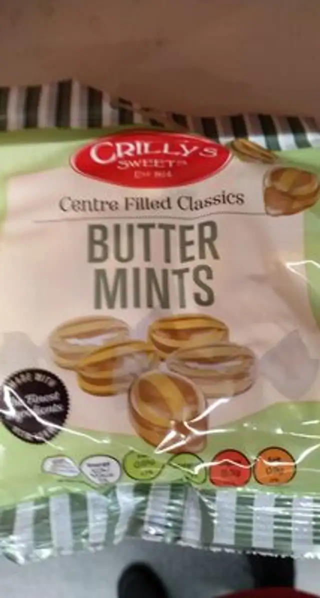 Butter mints front packaging