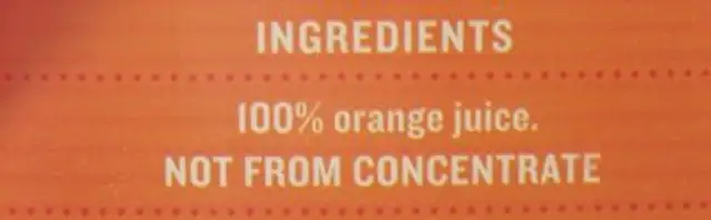 Extra juicy bits ingredients label