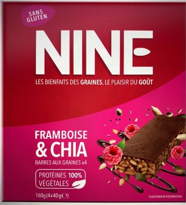 Barres NINE Framboise & Chia
