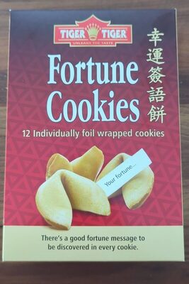 12 individualy foil wrapped fortune cookies