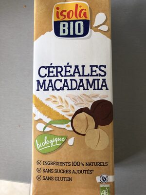 Céréales macadamia front packaging