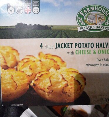 Jacket potato halves front packaging