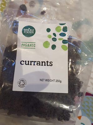 organic currants front packaging